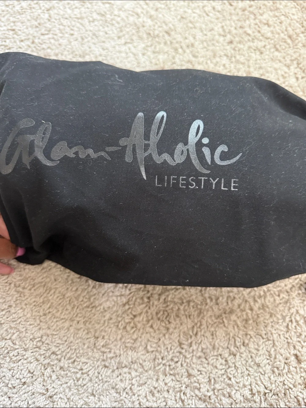 Black Leather Mini Duffel Crossbody Bag